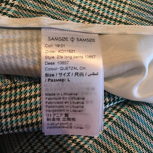 DESIGNER Samsoe & Samsoe "Efe" Plaid Dress Pants - Picture 10 of 10